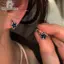 Nhíp 1 Mới Hợp Thời Trang Shinning Pentagram Ngôi Sao Bông Tai Vòng Dành Cho Nữ Cô Gái Đơn Giản Dễ Thương Ngọt Ngào Vintage Bông Tai Xuyên Xương Tai Trang Sức Móng Tay VN