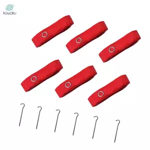 Bộ dây chuyền và mỏ neo bóng chuyền bãi biển Bộ đánh dấu tòa án 800cm Dây Nylon màu đỏ cho bóng chuyền và cầu lông cát ngoài trời