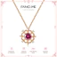 Vòng cổ mặt dây chuyền Tourmaline màu hồng FANCIME Le Petit Royal "Victoria"