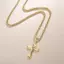 FANCIME Edgy Gothic Cross Sterling Vòng cổ bạc nam
