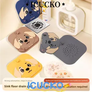 Vỏ thoát nước sàn thoát nước ICUCKO, Nhãn dán thoát nước sàn silicon 2 trong 1, Vỏ thoát nước dày chống tắc thoát nước cho nhà vệ sinh nhà bếp