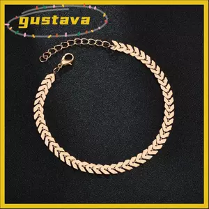 Vòng tay mắt cá chân GUSTAVA, Dây chuyền chân vòng chân đi biển xương cá, Boho Đơn giản Đầu mũi tên hợp kim vàng Anklets Cô gái