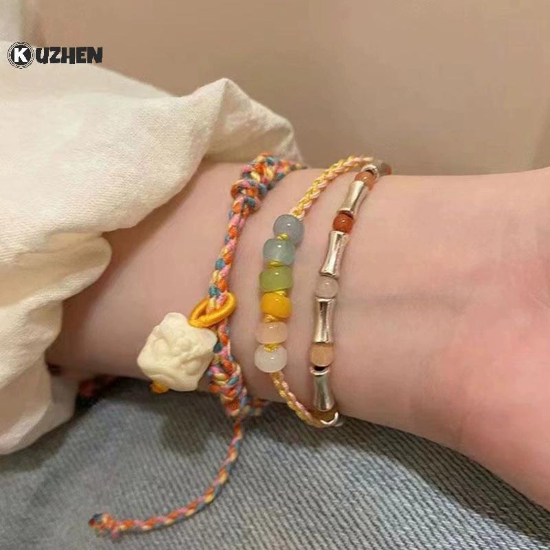 KUZHEN Bohemia Phong Cách Mini Hạt Vòng Tay Nhiều Lớp Màu Sắc Tình Bạn Boho Lắc Tay Quyến Rũ Cặp Đôi Bãi Biển Trang Sức HOT