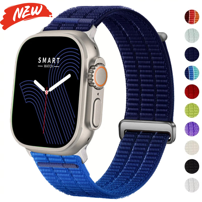 Dây đeo Nylon cho Apple Watch Ultra3 / 2 / 1 49mm Series11 / 10 46mm 45mm 44mm 42mm 41mm 9 8 7 6 SE3