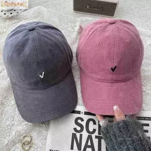 Mũ bóng chày OUSXA, Mũ bóng chày Cotton vành rộng, Mũ lưỡi vịt thêu chống nắng cổ điển ngoài trời