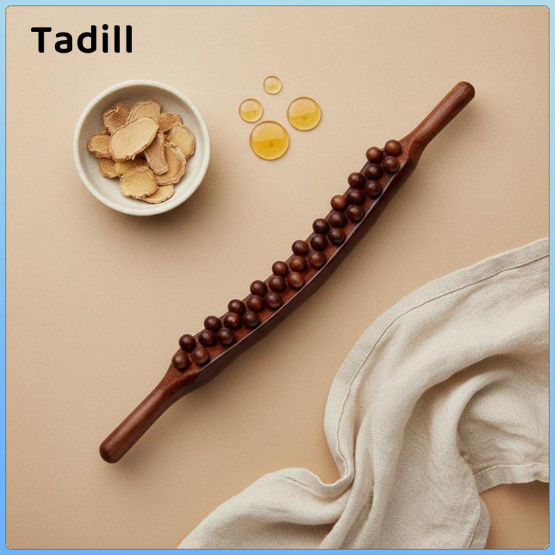 Con lăn massage chức năng kép Dụng cụ massage toàn thân bằng gỗ để thư giãn cơ bắp và chăm sóc sức khỏe