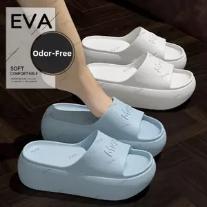 Dép đế dày PYCOU, Dép phòng tắm phong cách mùa hè chống trượt, Dép đế thoải mái tăng chiều cao thời trang dành cho nữ mặc đi biển