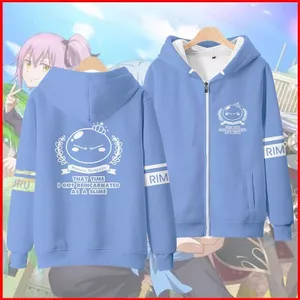 YB1 Lần Đó Tôi Được Tái Sinh Làm Áo Slime Dây Kéo Áo Hoodie Unisex Dài Tay Top Cosplay Plus Kích Thước BY1