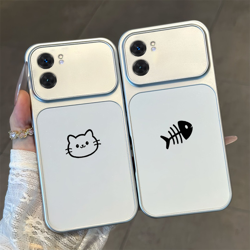 Ốp Lưng PBZZ Cho OPPO a6x A6 PRO 4g A6t a6S A6c PRO A6 5g Vỏ Điện Thoại Lo Âu Vỏ Mềm Silicon Chống Sốc Thiết Kế Mới Thẩm Mỹ Cặp Đôi Mèo Hoạt Hình Dễ Thương DSCYGT1