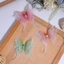 SAIA Bướm Táo, Màu Gradient DIY Organza Vải Bướm, Dreamy Bốn Lớp Trang Trí Thủ Công Mờ Trang Trí Bướm