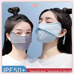 JRP Nam Nữ Ice Silk Mask Mùa Hè Chống Tia UV Đi Xe Đạp Face Cover Thoáng Khí Có Thể Giặt Ngoài Trời Khăn Thể Thao JRP