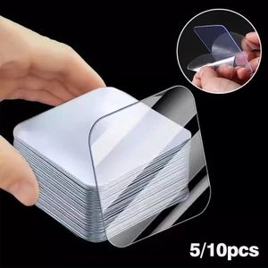 Mới 5 / 10 CÁI 6x6cm Băng keo hai mặt Nano trong suốt Miếng dán dính có thể tháo rời