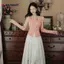 AN.MART Pháp Retro Nhẹ Nhàng Ba Chiều Hoa Ngoài Vai Dài Tay Áo Len Dệt Kim Mỏng Cho Nữ VN