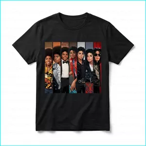 SY3 Michael Jackson Evolution 220g Áo thun cotton dày Vintage King of Pop tay ngắn áo thun YS3