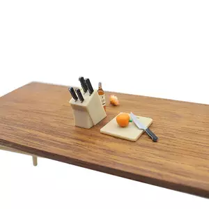 Mới Nhà Búp Bê Thu Nhỏ Mini Cắt Giá Đỡ Thớt Mô Hình Trang Trí Cảnh Nhà Bếp Trang Trí Đồ Chơi Búp Bê Phụ Kiện SKY