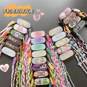 Ins Thích Hợp Cho Ốp Lưng Điện Thoại Kẹp Lưng Messenger Dây Đeo Vai Mặt Dây Treo Cổ Có Thể Tháo Rời Hoạt Hình Dễ Thương Di Động Kẹp Khóa WKOA