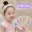 YICA Bangs Miếng Dán, Ren Có Băng Ma Thuật Đóng Cửa Miếng Dán Tóc Trẻ Em, Ngọt Viền Rộng Họa Tiết Hoa Ren Tóc Phụ Kiện Tóc