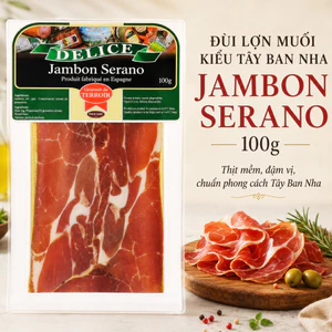 Đùi Lợn Muối Kiểu Tây Ban Nha Jambon Serano 100g Đùi Lợn Muối Mềm Mọng Đậm Vị Tươi Ngon