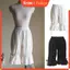 KIN Nữ Gothic Vintage Bloomers Xù Ren Hem Đèn Lồng Bí Ngô Quần Short Quần