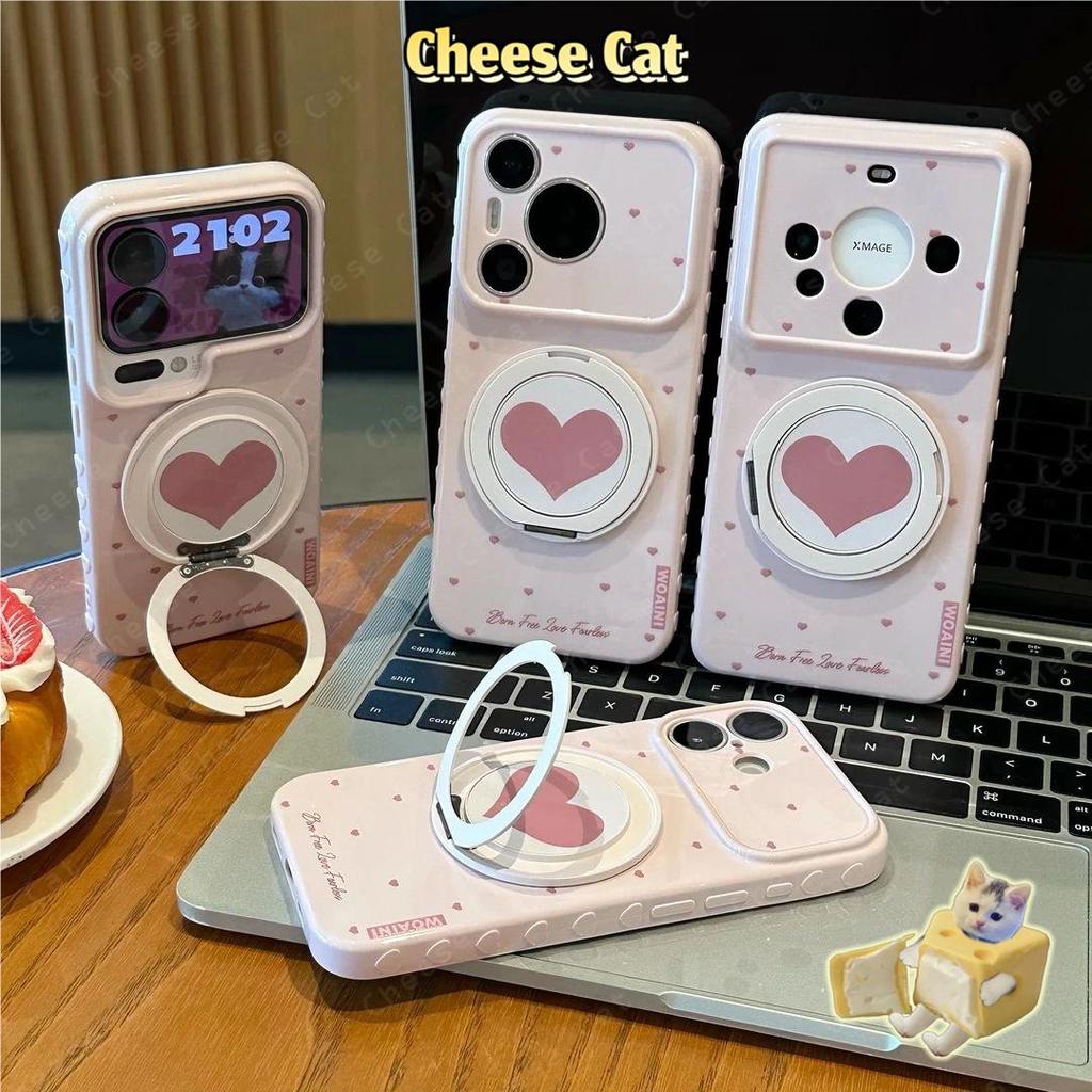 Giá đỡ điện thoại siêu mỏng màu hồng tình yêu Ốp điện thoại cho iPhone dành cho iPhone 14 13 12 11 15 Plus 16 17 Pro Max