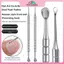MYPANDA Vòng tròn bằng thép không gỉ hai đầu / Đầu móng ngựa Dụng cụ đẩy móng tay Dụng cụ chăm sóc làm sạch móng tay.