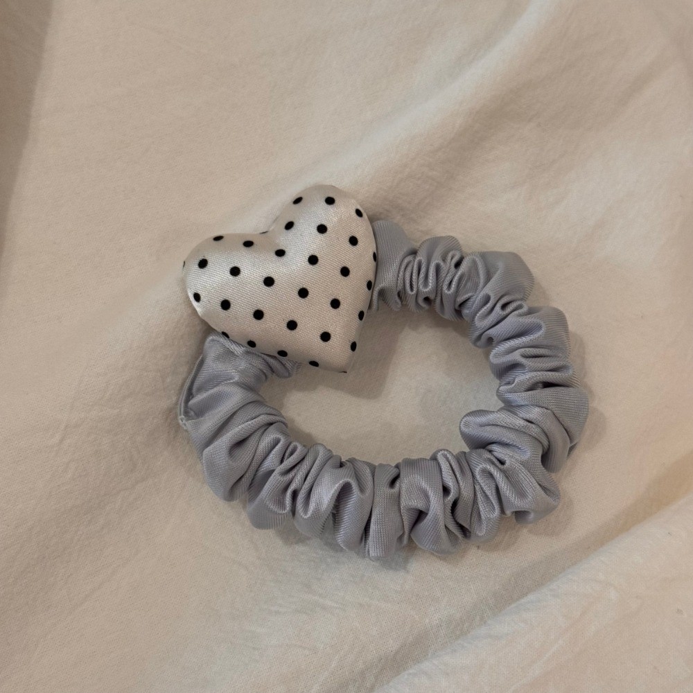 Hululu / Gentle Chấm Bi Tình Yêu Thời Trang Cao Cấp Dây Buộc Tóc Không Làm Tổn Thương Tóc Đuôi Ngựa Phụ Kiện Tóc