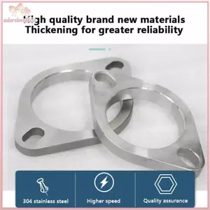 THÊM Phụ kiện Bộ giảm thanh ống xả bằng thép không gỉ đa năng Kết nối ống xả mặt bích 51mm 64mm 76mm Khớp BSS