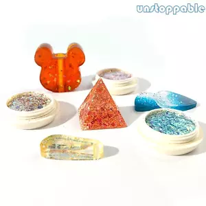 Unstop * Thủ Công Lấp Lánh Bộ 8 Màu Lấp Lánh Nhựa Slime Cup Cầu Vồng Long Lanh Phim Thích Hợp Cho Cơ Thể Mặt Móng Tay Nghệ Thuật