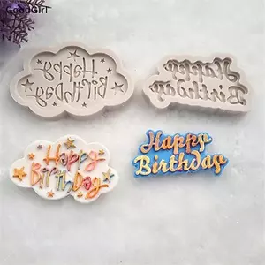 Đẹp Chúc Mừng Sinh Nhật Hình Ren Bánh Khuôn Trang Trí Bánh Mặt Dây Chuyền Dụng Cụ Trang Sức VN