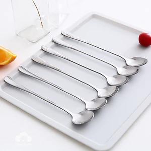 🌤️COD🌤️thìa muỗng dài ăn khuấy sữa bằng thép không gỉ inox 20cm khuấy nước mật ong vàng bạc cute