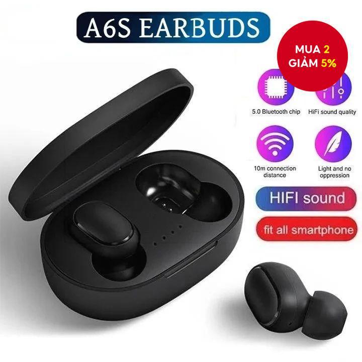 Tai nghe nhét tai A6S Tai nghe Bluetooth không dây TWS Khử tiếng ồn nghe văn phòng chơi game thể thao có micrô | BigBuy360 - bigbuy360.vn