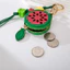 Dễ Thương mini Fruit Series Da Đồng Xu Ví Điện Thoại Di Động Mặt Dây Chuyền Niche Sáng Tạo Cotton Đầy Hồng Túi Mặt Dây Chuyền