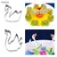Luckyew 1 / 2 Chiếc Cắt Bánh Quy Cho Trẻ Em Khuôn Cắt Bánh Quy Hình Thiên Nga 3D Dụng Cụ Nướng Bánh Quy Dập Nổi Khuôn Động Vật Craer Cookie Cutter TQ