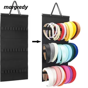 MARGREDY Băng Đô Giá Đỡ, Nỉ Dung Tích Lớn Băng Đô Quấn Tóc, Treo Tường Phụ Kiện Tóc Đứng Cho Nữ Cô Gái