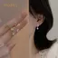 PNPIA- Thiết Kế Sáng Tạo Bướm Opal Bông Tai Thời Trang Giọt Nước Zircon Mặt Dây Chuyền Bông Tai Nữ Lãng Mạn Quà Tặng Ngày Lễ Tình Nhân