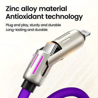 Dòng dữ liệu 4 trong 1 240W Sạc siêu nhanh USB Type C PD Cáp dữ liệu hợp kim nhôm silicon cho iPhone Huawei Samsung Xiaomi Honor