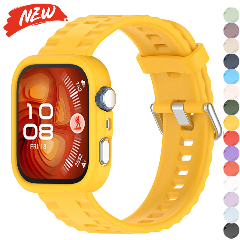 Ốp lưng + dây đeo silicon cho Huawei Watch Fit 5 Pro / Fit 4 Pro / Fit 5 / Fit 4, phụ kiện thay thế vỏ thể thao