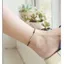 Thiết Kế Chuyển Hạt Trắng Opal Đen Dây Vòng Tay Đơn Giản Mori Phong Cách Tính Khí Sinh Viên Bạn Gái Cặp Đôi Vòng Chân Phong Cách