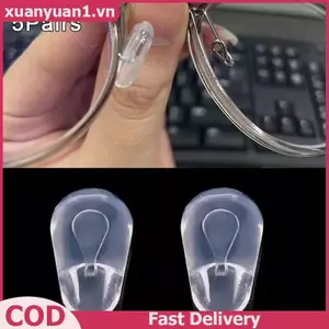 XUAN 5 Cặp Kính Mắt Đẩy Trong Phòng Không Khí Silicon Miếng Lót Mũi Silicon Siêu Mềm Miếng Lót Mũi Cho Kính Mắt Quang Học VN