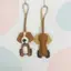 CANAMEK Mới Dễ Thương Bichon Frise Labrador Retriever Chó Quyến Rũ Dễ Thương DIY Dây Da Chó Túi Quyến Rũ CSF