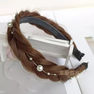 Phong Cách Phương Tây Bán Chạy Băng Đô Nữ Băng Đô Rộng Viền Có Răng Đính Hạt Xoắn Bím Đầu Chống Trơn Trượt