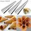 {AKIN} Ống Cannoli Inox Khuôn Nướng Bánh 6 Miếng Có Túi Ống Cho Gia Đình Làm Bánh Ngọt Bộ Món Tráng Miệng {a}