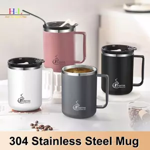 Cốc cà phê HL có nắp đậy Cốc giữ nhiệt bằng thép không gỉ cho cả nóng lạnh LMWU