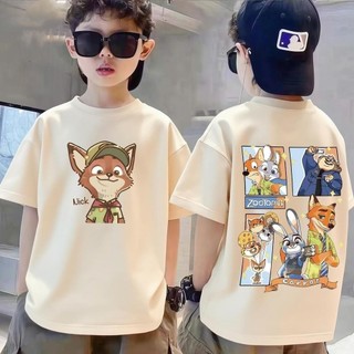 COD✅ (Hồ Chí Minh)Hàn Quốc, quần áo trẻ em, in hình Zootopia, phù hợp cho trẻ trai#153