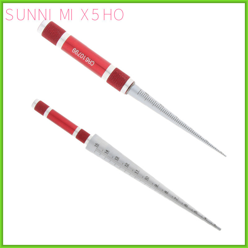 Đồng hồ đo côn hình nón Đường kính bên trong Thước đo 3-15mm (Tổng chiều dài 19,5cm)
