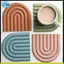 Thảm Trivet Silicon Nhiều Màu Sắc, Để Xử Lý Đĩa Nóng, Giá Đỡ Nồi Giữ Nhiệt, Chống Trơn Trượt Cho Miếng Lót Nóng, 4 Gói