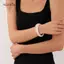 AqToCna Smooth Round Acrylic Cuff Lắc Tay Dành Cho Nữ Vintage Phóng Đại Màu Thạch Smudging Lắc Tay Nhựa Rộng Vòng Tay Phụ Kiện AqToCna