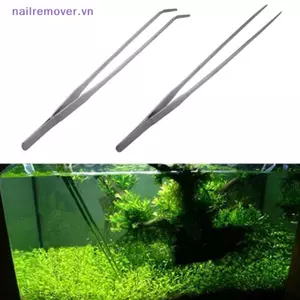 Kìm bể cá bằng thép không gỉ Dụng cụ bể cá Aquascape Kẹp cong thẳng Kẹp kẹp thức ăn thủy sinh 27cm MỚI