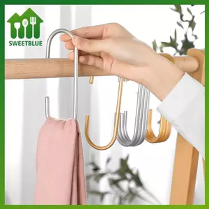 SWEET 5 Móc Hình Chữ C Cho Tủ Quần Áo, Móc Kim Loại Treo Đa Năng Vàng / Bạc Cho Túi Quần Áo Mũ, Hệ Thống Sắp Xếp Tủ Quần Áo n