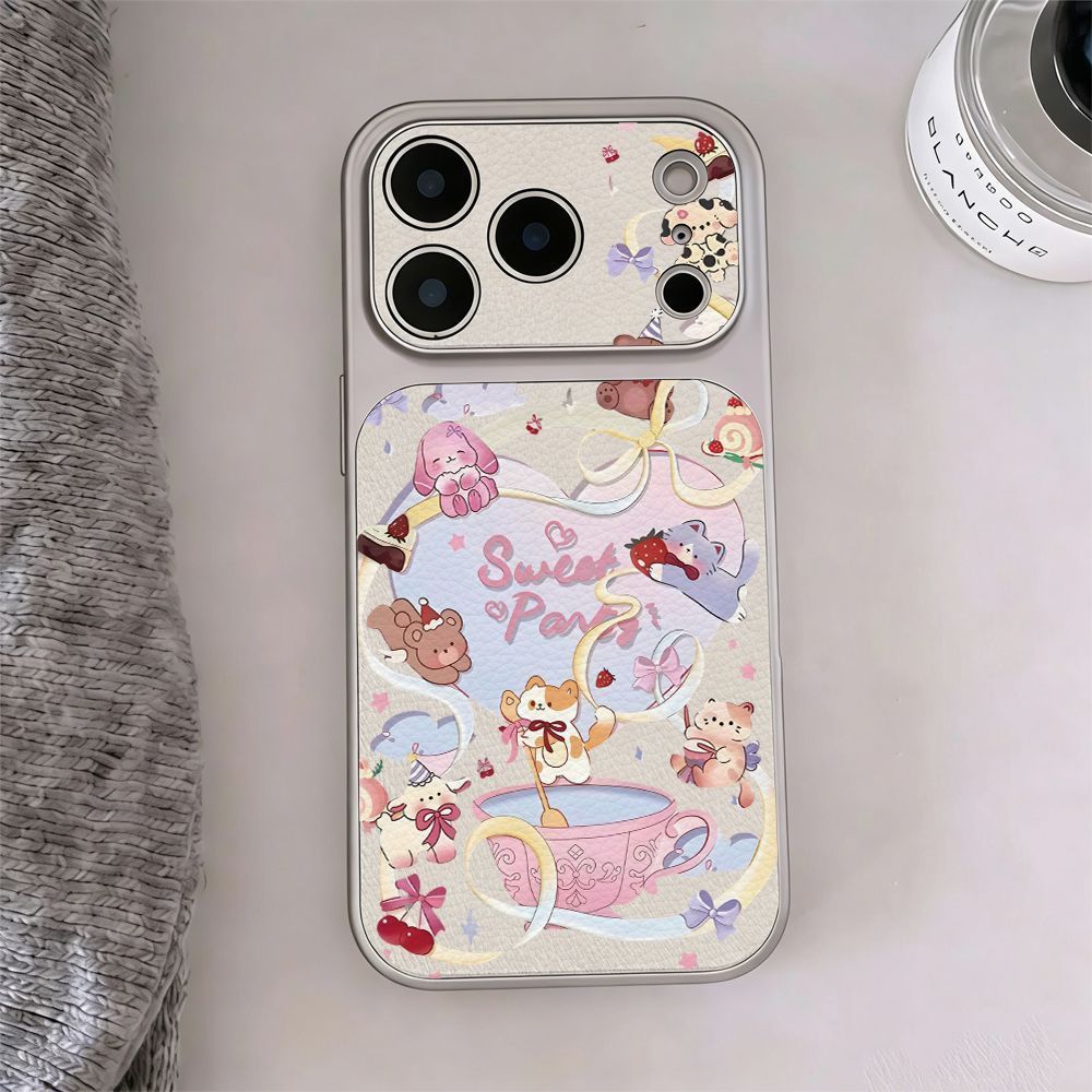 Ốp lưng iPhone thỏ gấu thỏ dễ thương hợp iPhone 13/14/15/16/17 Pro Max